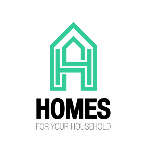 Home service logo with the title 'HOMES logo concept'
