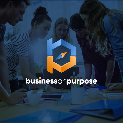 Compass design with the title 'BusinessOnPurpose'