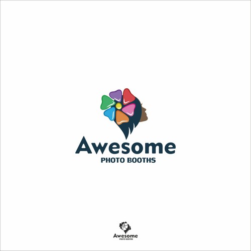 Tag design with the title 'Awesome photo booth'