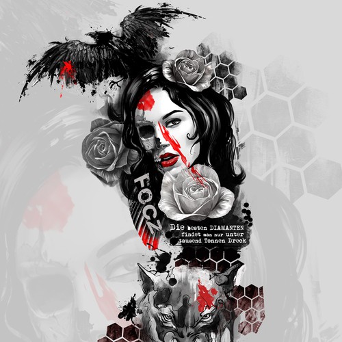 Rose design with the title 'Tattoo project'