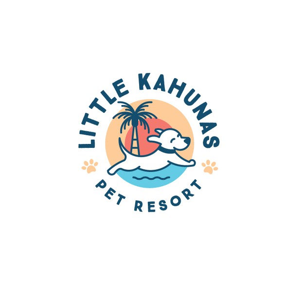 Tropical logo with the title 'Logo for dog daycare and boarding resort'