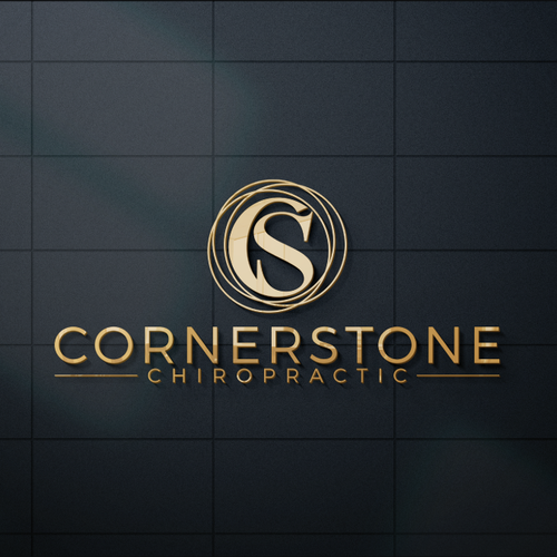 Chiropractic logo with the title 'Cornerstone'