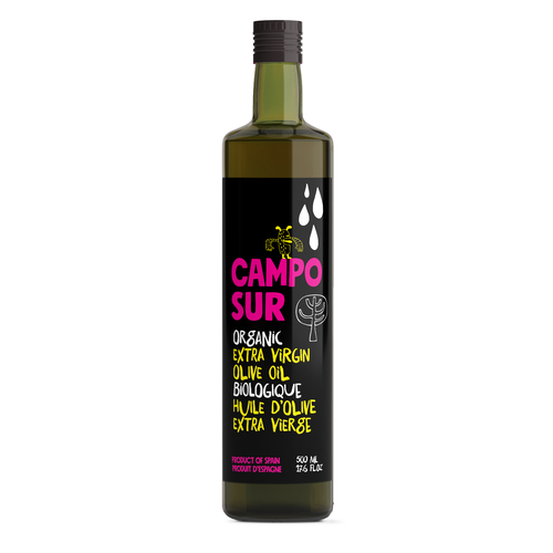 Olive oil label with the title 'Create a modern new label for our organic olive oil'