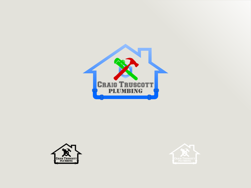Wrench logo with the title 'Hammer, wrench  for plumbing company'