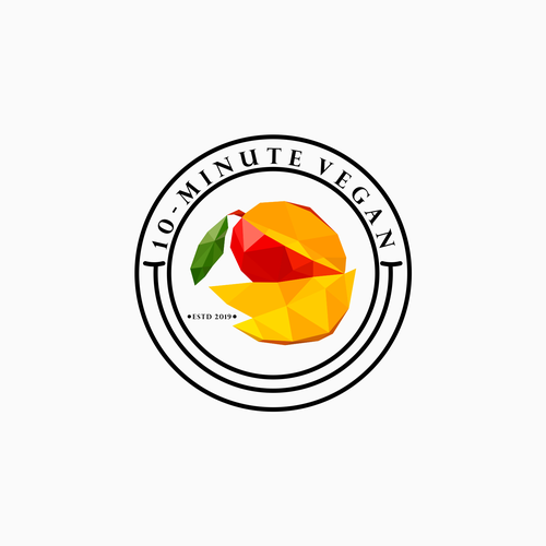 Serif logo with the title 'Fruit logo for 10-minute vegan '