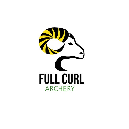 Ram logo with the title 'Full Curl Archery'
