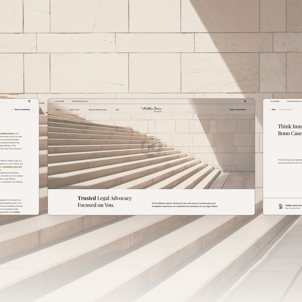 Attorney website with the title 'The Matthew James Webdesign'
