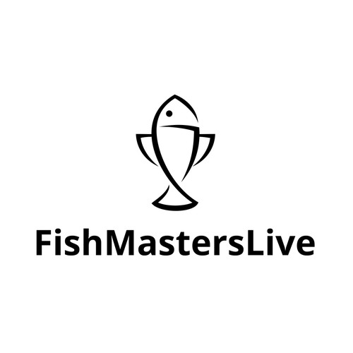 Trophy logo with the title 'Logo Design for FishMastersLive'