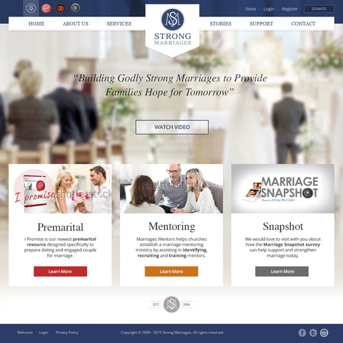 Wedding website with the title 'website design for a nonprofit organisation'