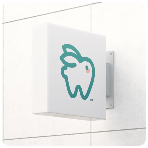 Dental design with the title 'Bunny Kids Dental logo design'