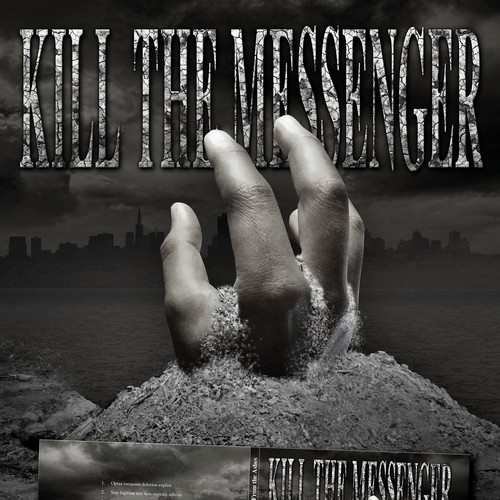 Band illustration with the title 'Kill the Messenger Album Cover'