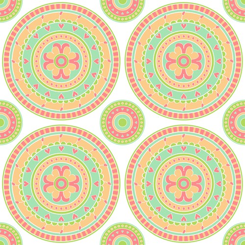 Pink artwork with the title 'Create a collection of Pattern Designs for a high end baby swaddle blanket'