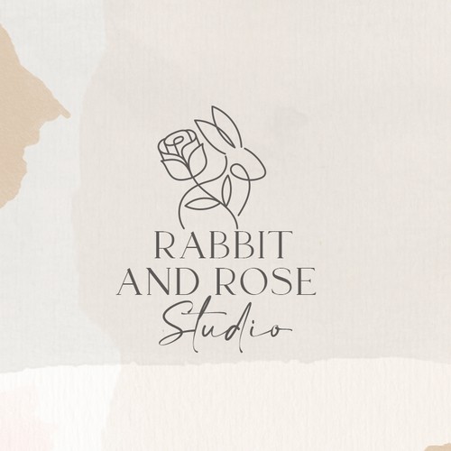 Abstract brand with the title 'Rabbit and Rose Studio'