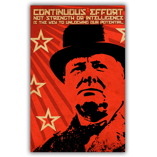 History design with the title 'Churchill Poster'