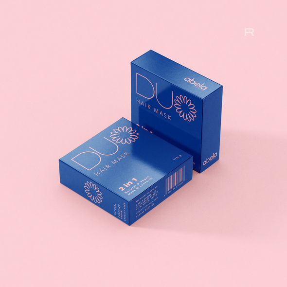 Hair packaging with the title 'Packaging concept for Hair Mask'