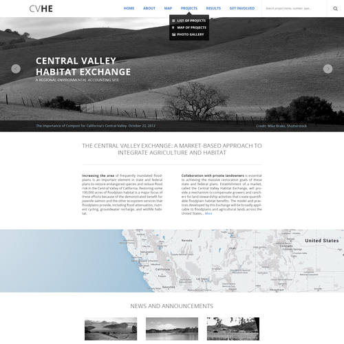 Natural website with the title 'Single home page template'
