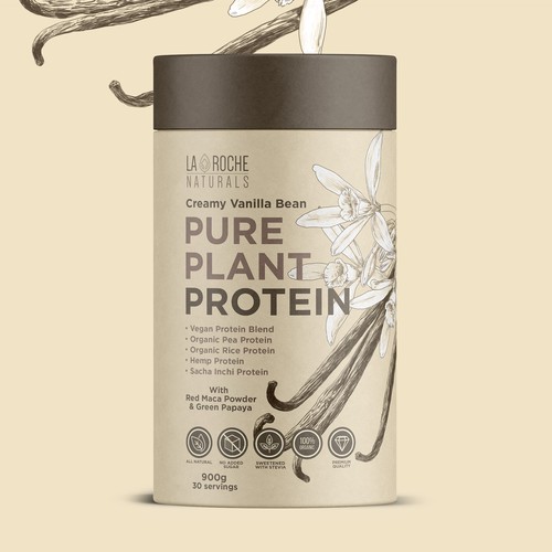 Packaging label with the title 'Packaging design concept'