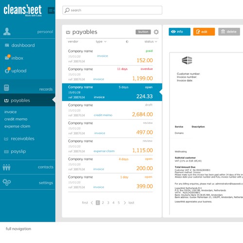 Interface design with the title 'Create a Fresh and Unique UI design concept for our brand new product.'