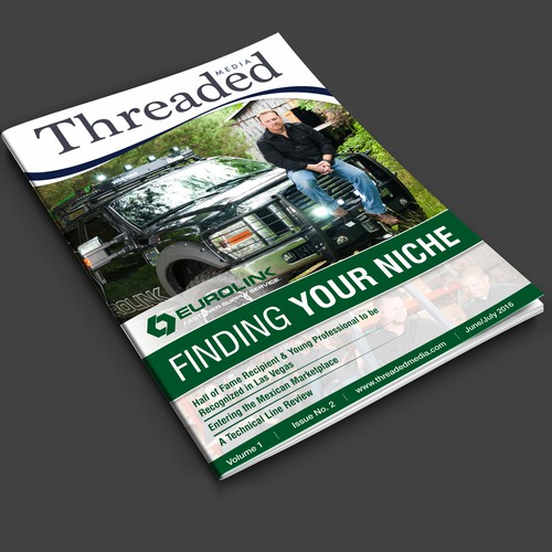 Media design with the title 'Magazine Cover for Threaded'