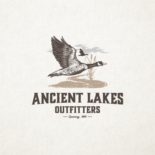 Goose logo with the title 'Ancient Lakes Outfitters'