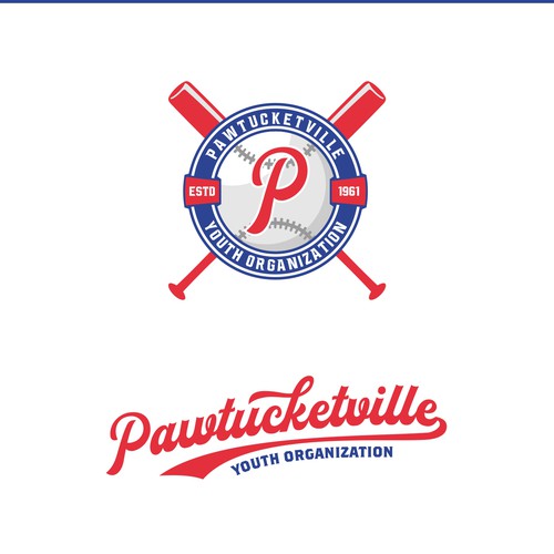 Softball design with the title 'Logo of Youth Baseball/Softball Community'