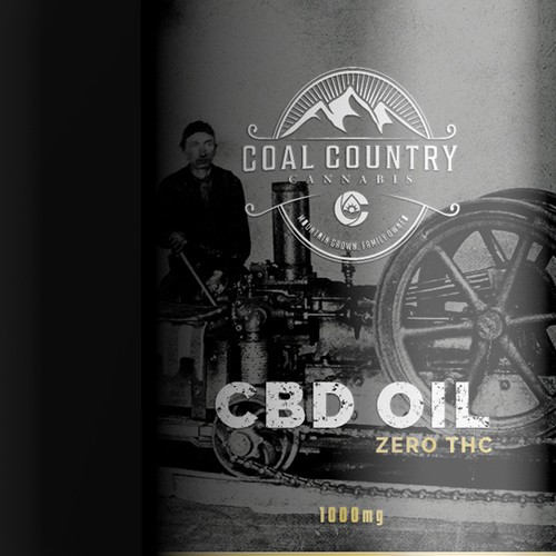Oil packaging with the title 'COAL COUNTRY CBD'