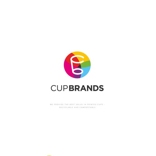 Print design with the title 'Cup Brands Logo'
