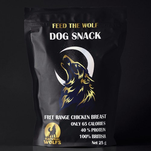 Dog food packaging with the title 'Package design concept for Pet Food'