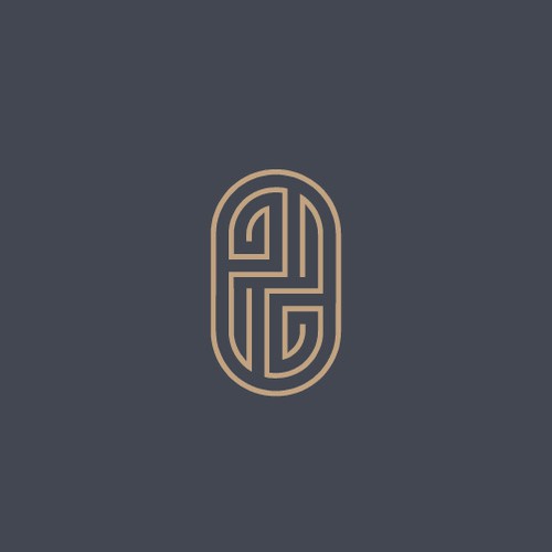Art Deco logo with the title 'Luxury Jewelry Brand - Monogram Logo'