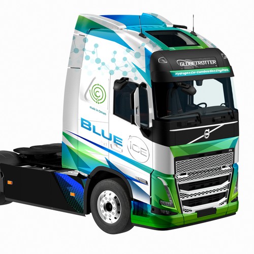 Wrapping design with the title 'E-Truck Wrap '