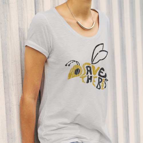 Simple t-shirt with the title 'Save The Bees'