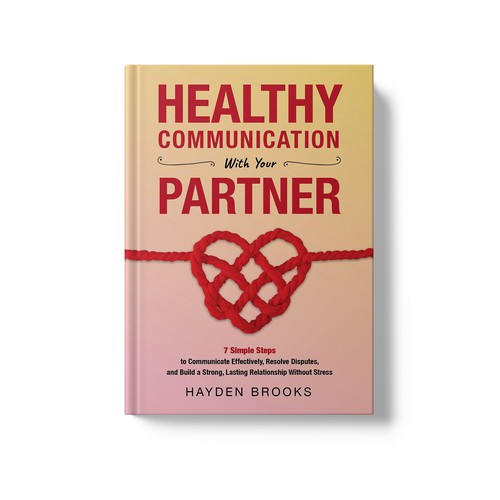 Philosophy design with the title 'The Concept of Book Cover for Healthy Communication with Your Partner'