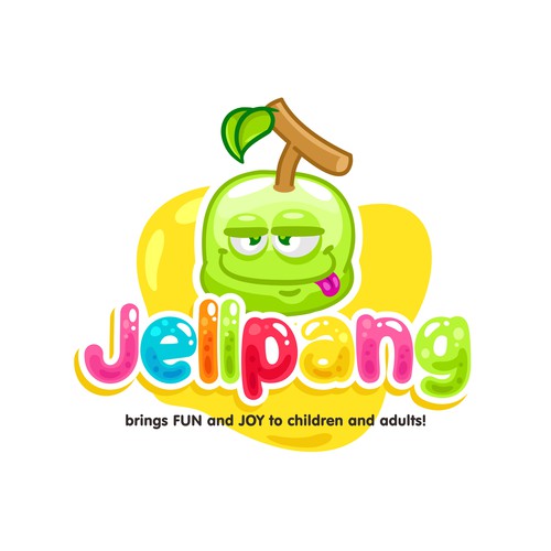 Child brand with the title 'Winner Design in contest We need a prankster image’s logo&brand identity pack for a fruity Jelly of the shine muscat flavor.'