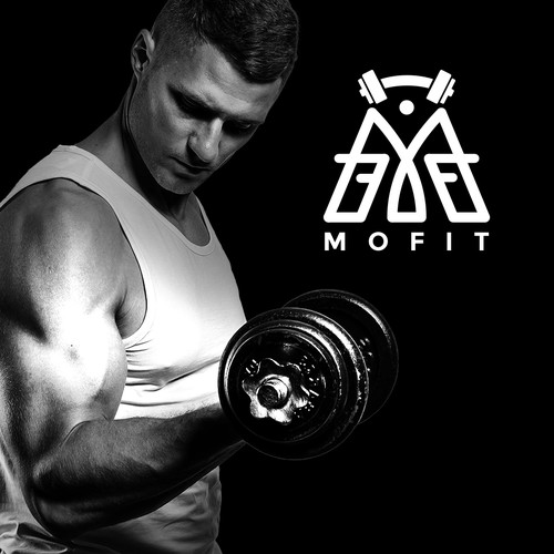 Physical logo with the title 'Mo Fit'