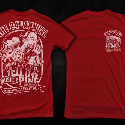 Festival design with the title 'Create a winning t-shirt design'