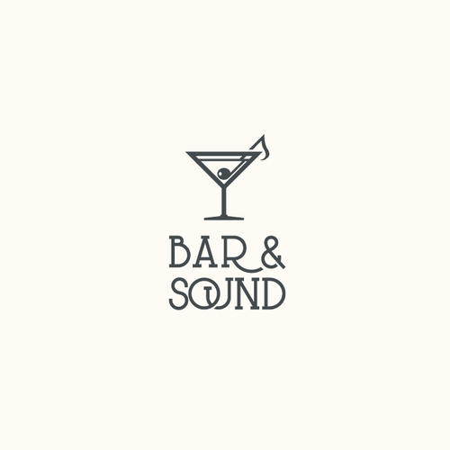 Sound design with the title 'Clever logo for Bar & Sound'