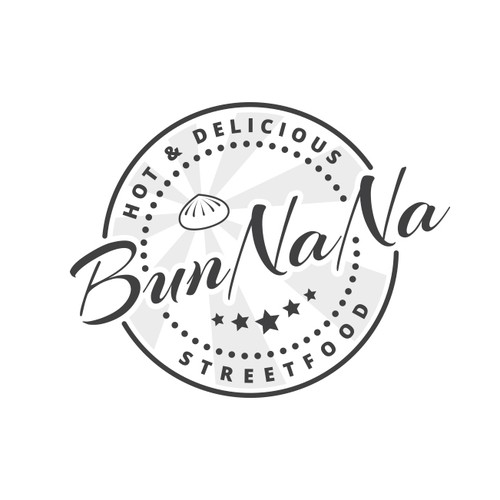 Fast food logo with the title 'Badge logo design'