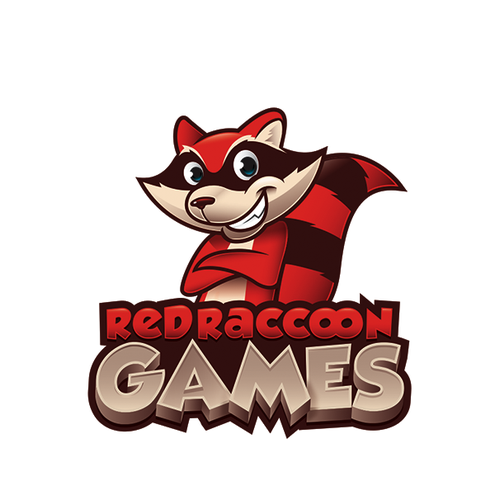 Gaming logo with the title 'Red Raccoon Games'