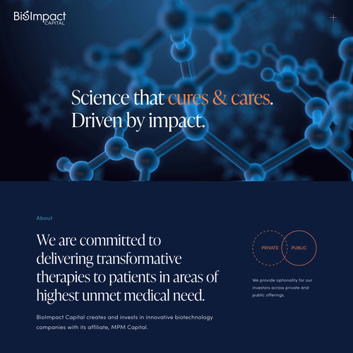 Research design with the title 'Bioimpact Capital'