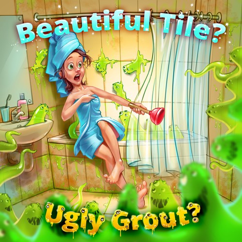 Funny artwork with the title 'Ugly grout'