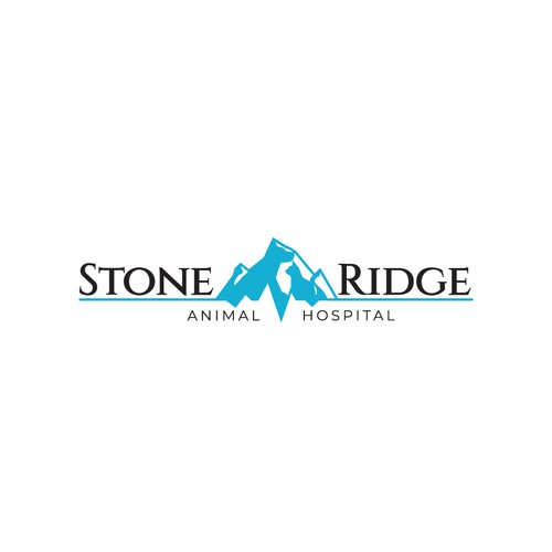 Animal hospital logo with the title 'Stone Ridge'