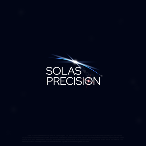 Laser design with the title 'Concept design for Solas Precision'