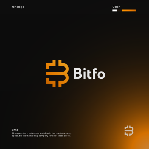 Currency design with the title 'Bitfo Logo Design'