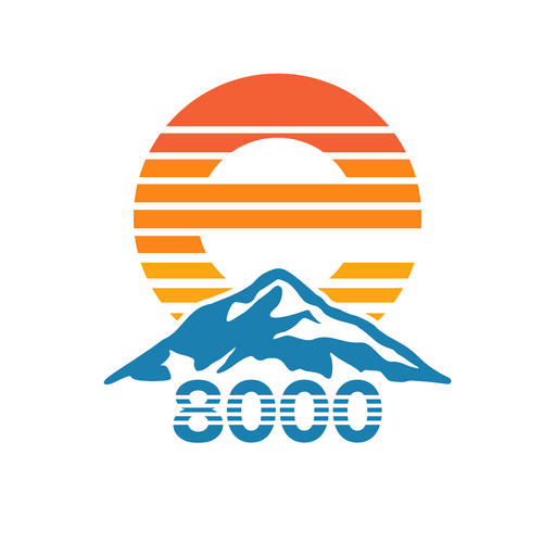 Tourism logo with the title 'e8000'