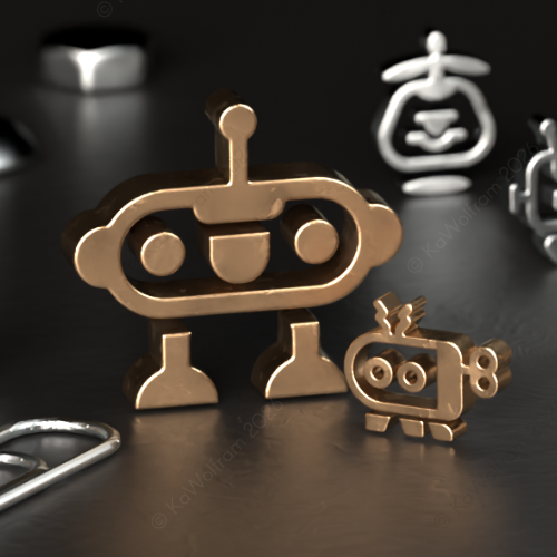 Retro logo with the title 'Complementary logo icons'