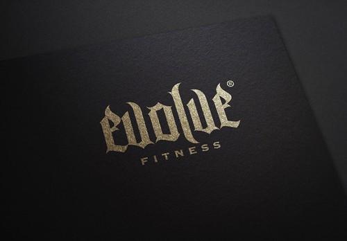 Personal trainer design with the title 'Evolve Fitness branding'