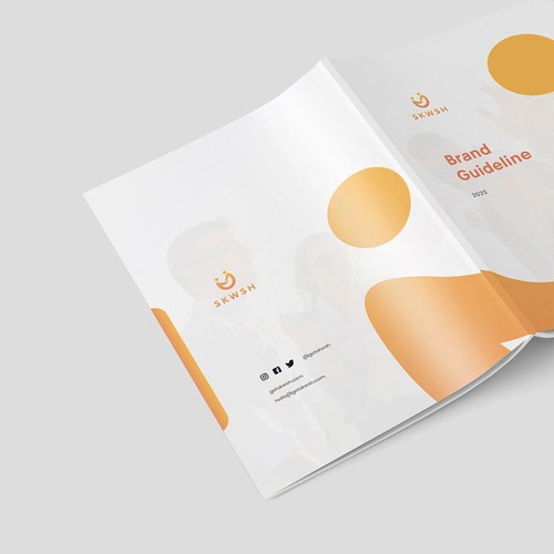 Style guide design with the title 'Brand Guide for dating service'