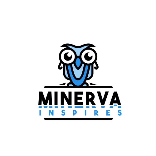 Wisdom design with the title 'Cute wise owl logo'