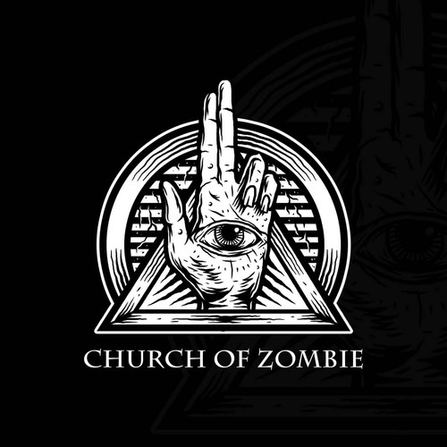 Freemason logo with the title 'Church Of Zombie '