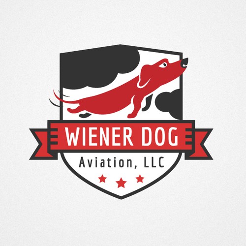 Aviator logo with the title 'Wiener Dog Aviation, LLC - Logo'